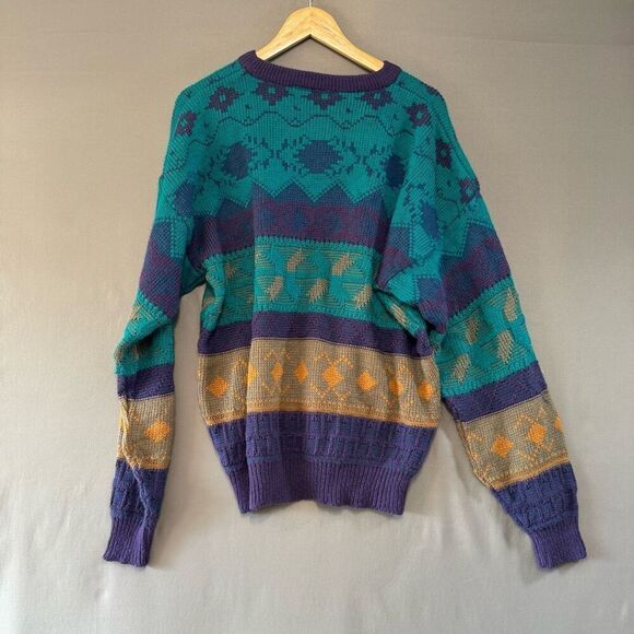 Ash Creek Trading Men’s Colorful Sweater Size Large  100% Acrylic Round Neck - Picture 5 of 9